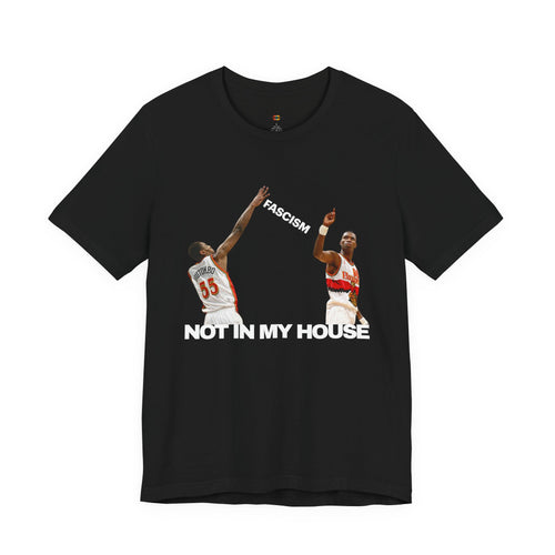 "Not In My House" Anti-Fascism Basketball  Tee