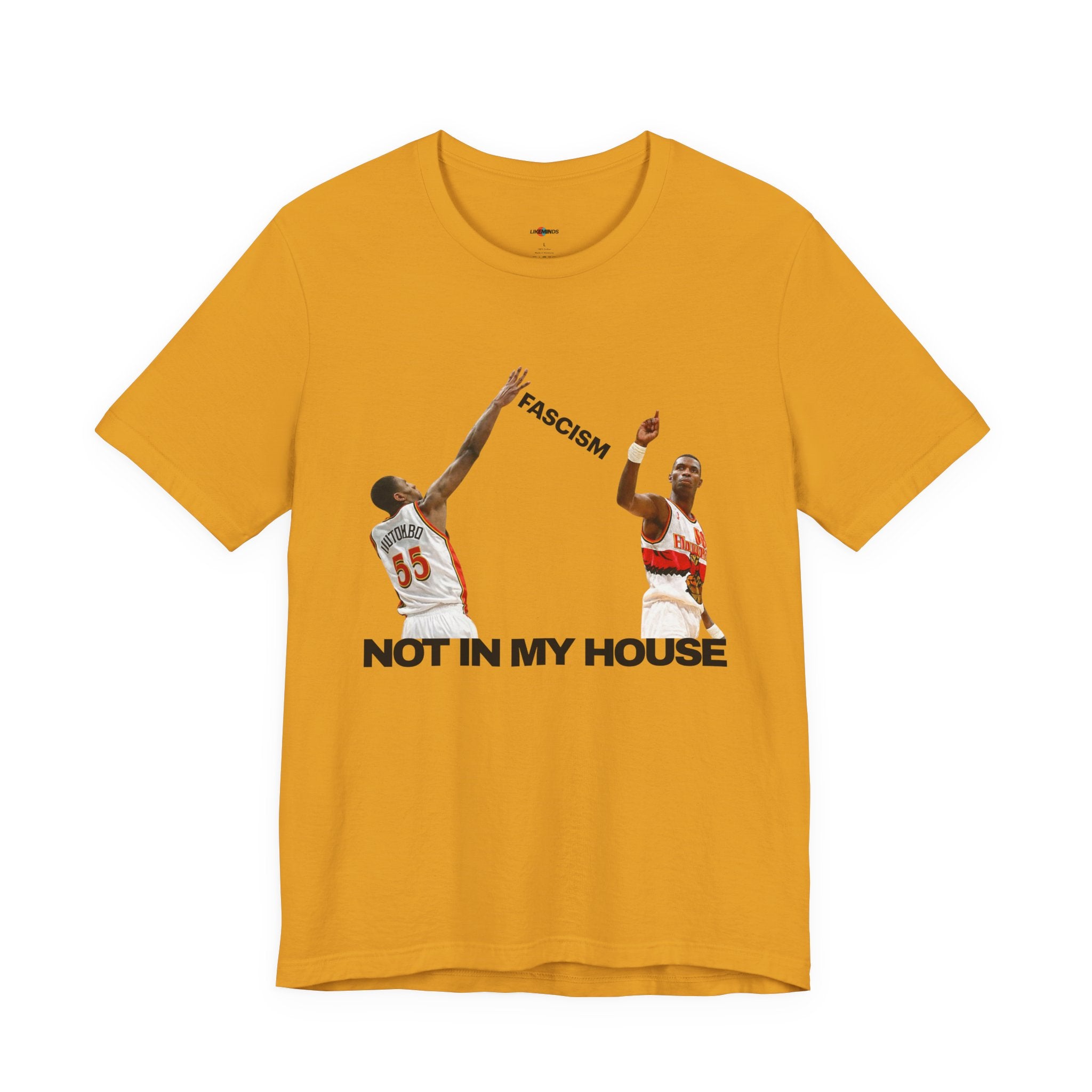 "Not In My House" Anti-Fascism Basketball  Tee