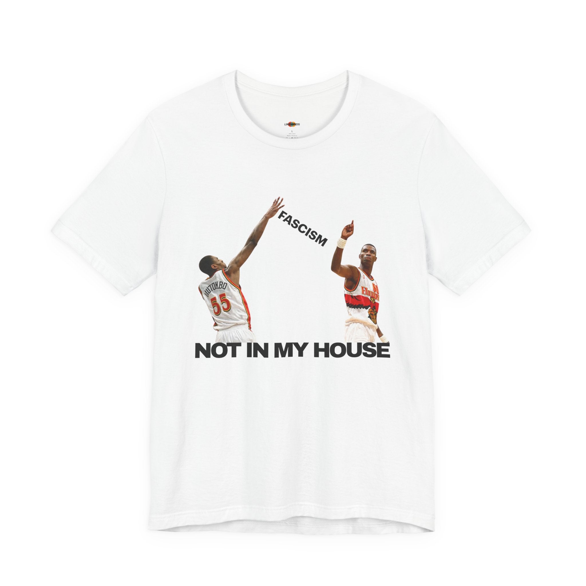 "Not In My House" Anti-Fascism Basketball  Tee