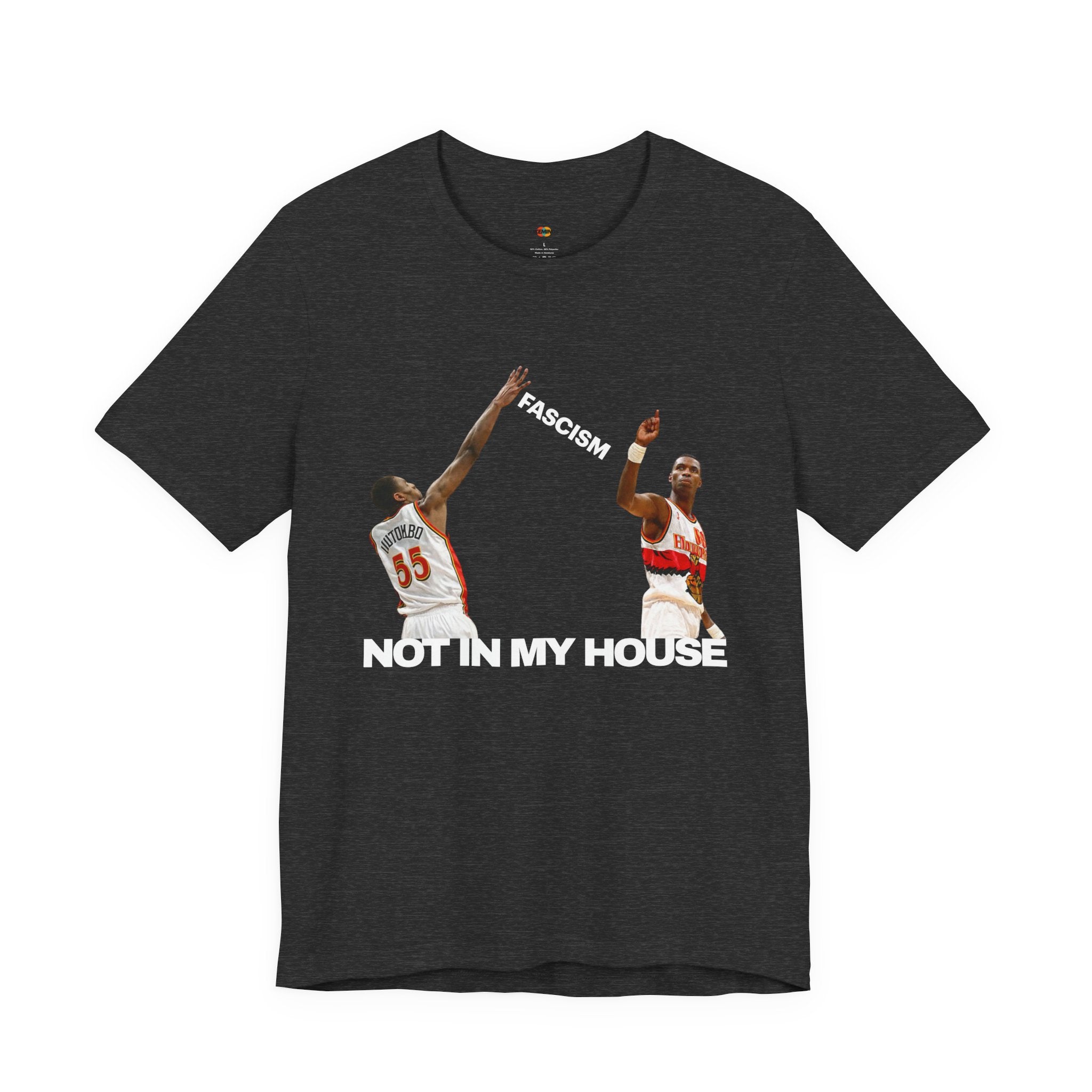 "Not In My House" Anti-Fascism Basketball  Tee