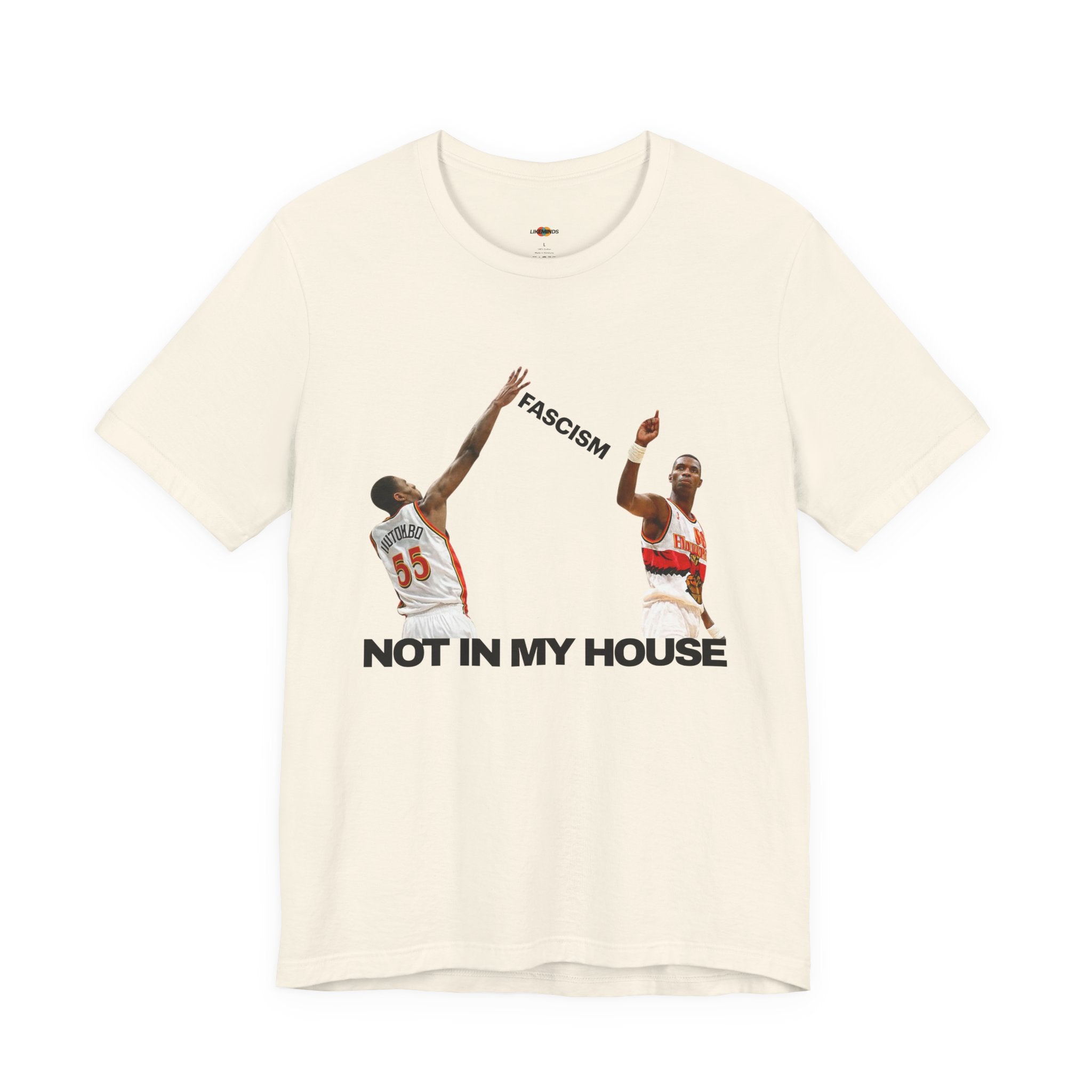 "Not In My House" Anti-Fascism Basketball  Tee