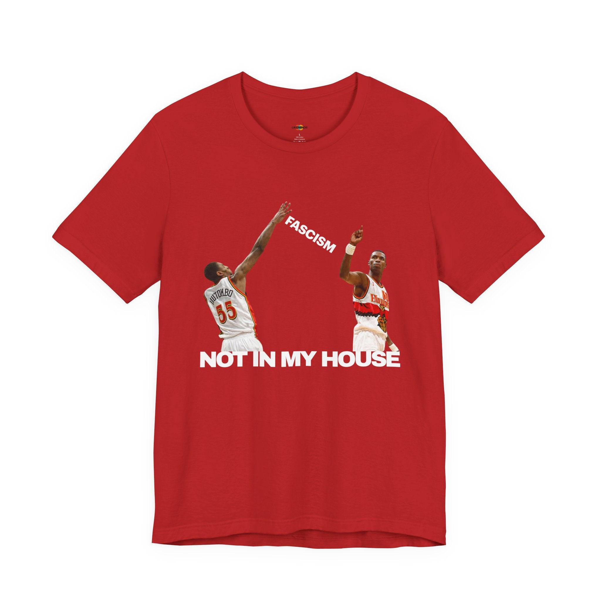 "Not In My House" Anti-Fascism Basketball  Tee